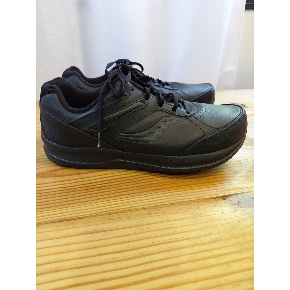 New Men's Saucony S40200-2 Black Leather Echelon Walker 3‎ Sneakers SZ 10.5 -X W
